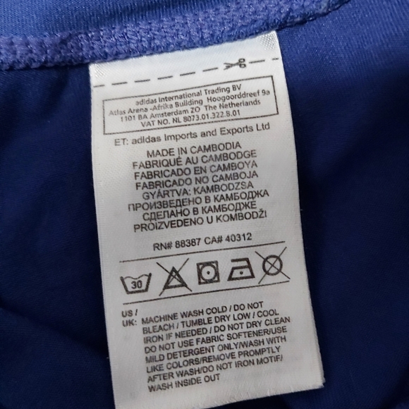 Adidas climalite leggings/capris. Purple; size: small-4/6 - Picture 8 of 8